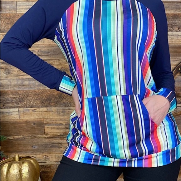 Multi- Color Striped Pull Over - Picture 4 of 4